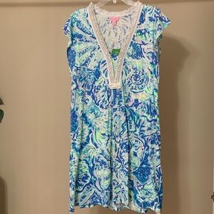 Lilly Pulitzer, Bennet Blue Salty Seas, Zandra Dress, Size Medium.